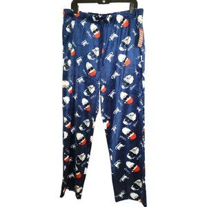 Fleece Navidad I Sleigh Cool Santa Blue Soft Pajama Pants XL Sleepwear Bottoms